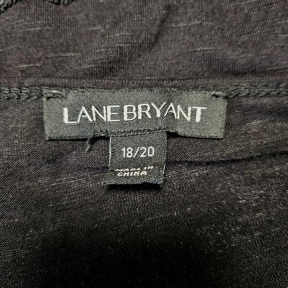 Lane Bryant Black Lace Trim Long Sleeve Top Sz 18/20 Y2K Witchy Dark Romantic - Picture 6 of 8